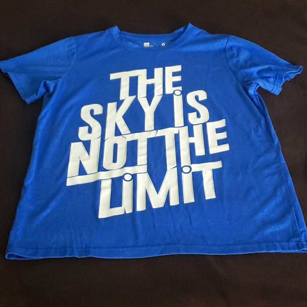 Xersion Boys blue short sleeve tee, size large 14/16